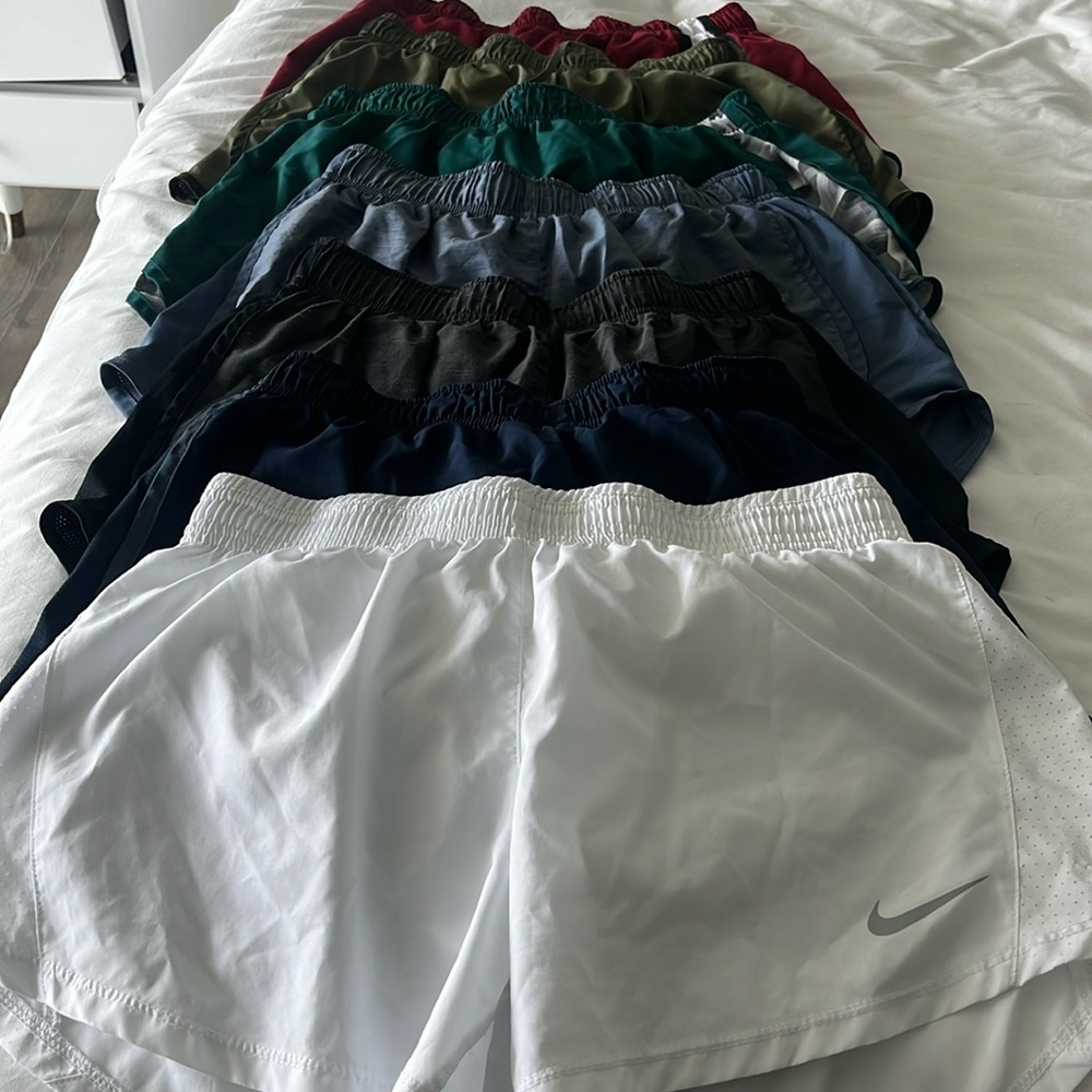 7 pairs of Nike dri-fit shorts